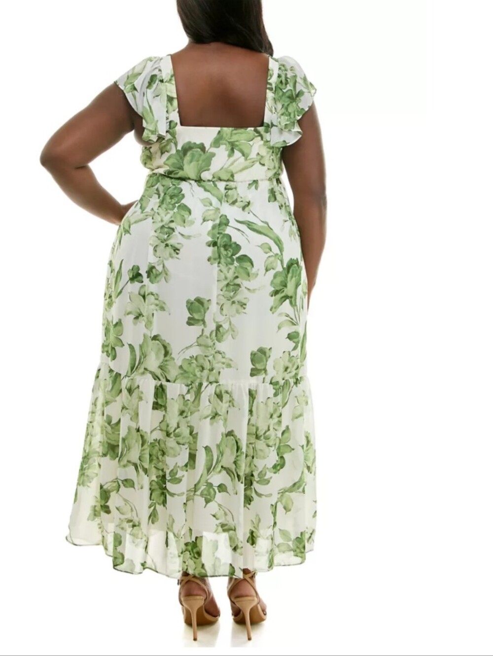 Taylor Plus Size Ruffle V-Neck Dress - Picture 8 of 16